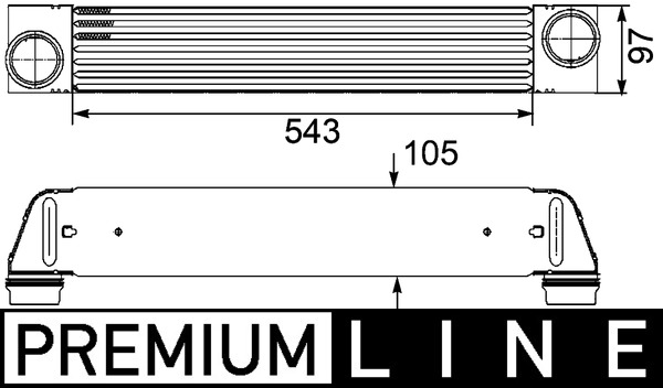 Ladeluftkühler - CI189000P MAHLE - 17517795823, 30317, 351319202720