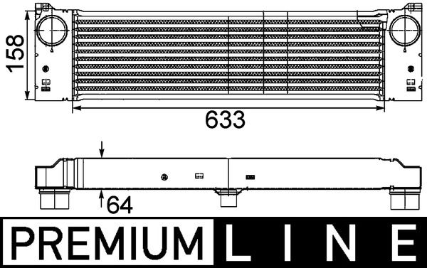 Intercooler, charger - CI192000P MAHLE - 127011N, 30004473, 30521