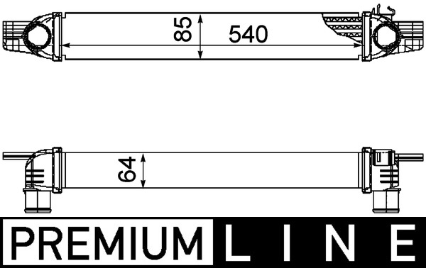 Ladeluftkühler - CI194000P MAHLE - 0384.L7, 0384L7, 07043132