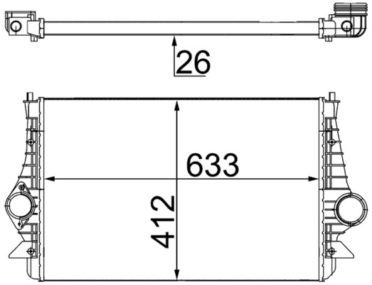 Ladeluftkühler - CI197000S MAHLE - 1212577, 351319202780, 376746-574