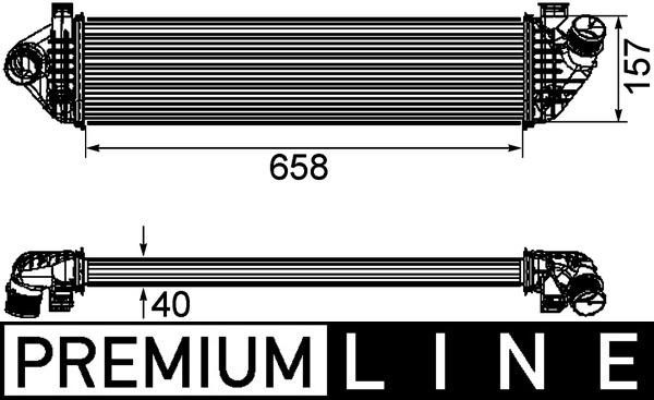 Intercooler, charger - CI198000P MAHLE - 10-120-01009, 103720, 227000N
