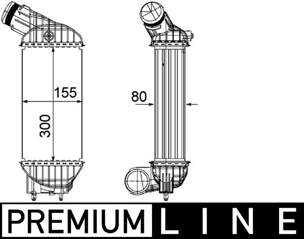 Ladeluftkühler - CI199000P MAHLE - 0384.N2, 0384P3, 167015N