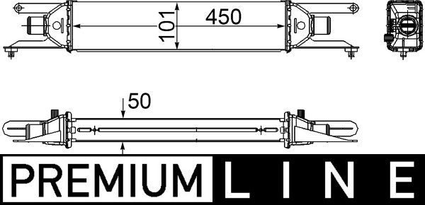 Ladeluftkühler - CI205000P MAHLE - 07043134, 087016N, 107309