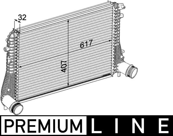 Ladeluftkühler - CI207000P MAHLE - 047023N, 1K0145803AF, 1K0145803AS