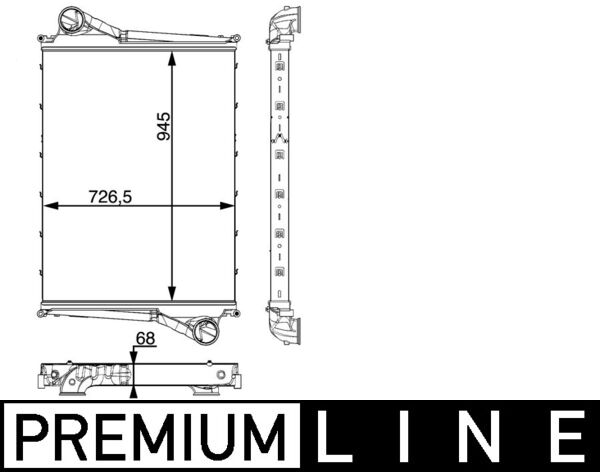 Ladeluftkühler - CI215000P MAHLE - 21621395, 376747-315, VL4138