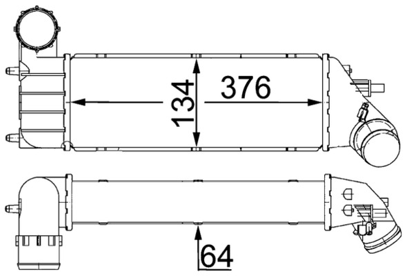 Ladeluftkühler - CI23000S MAHLE - 0001490942080, 0384G0, 30853