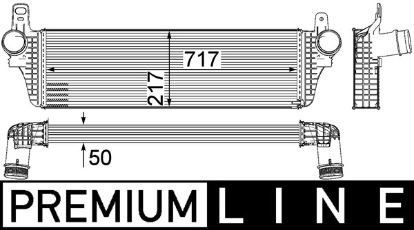 Ladeluftkühler - CI242000P MAHLE - 047025N, 07103119, 105678