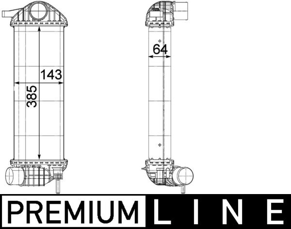 Ladeluftkühler - CI243000P MAHLE - 30467, 351319202930, 376755541