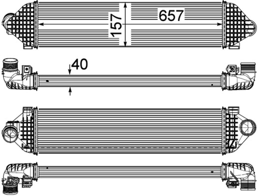 CI248000P, Ladeluftkühler, Kühler, MAHLE, 105913, 1714385, 18004474, 30321, 31305102, 344925, 376755631, 710029, 96473, FD4474, 1721229, 31338845, FDA4474, 1764318, 31368270, 1802303, BV619L440BA, BV619L440BC, BV619L440BD, BV619L440BE
