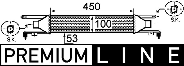 Ladeluftkühler - CI250000P MAHLE - 0707.3013, 104411, 157019N