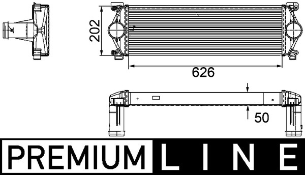 Ladeluftkühler - CI254000P MAHLE - 187023N, 376756121, 43004448