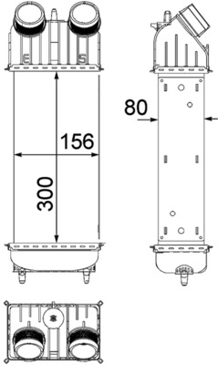 Ladeluftkühler - CI261000P MAHLE - 0384N1, 30508, 351319203000