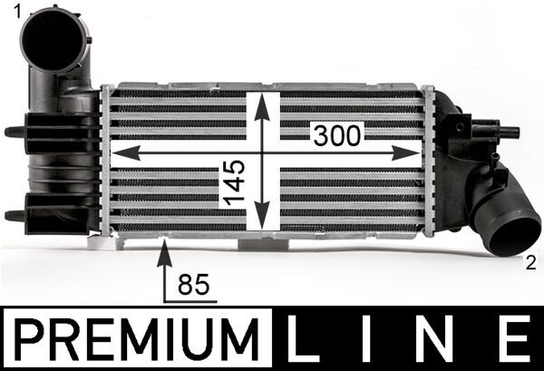 Ladeluftkühler - CI26000P MAHLE - 0384F3, 102899, 30835