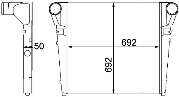 CI271000P, Ladeluftkühler, Kühler, MAHLE, 0709.3012, 10913, 17558, 30841, 31-4013, 376758171, 397014N, 403302, 5001848520, 6.35410, 817181, 823M08, 97052, RE4047, WG1724096, 5010315371, WG1793934, 5001845520, 5001848516, 5001856665, 5001858516