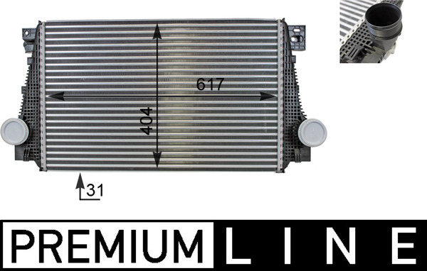 Ladeluftkühler - CI29000P MAHLE - 2H0145804C, 376701321, 58004371