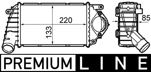 Intercooler, charger - CI302000P MAHLE - 047290N, 103658, 30849