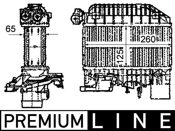 Ladeluftkühler - CI303000P MAHLE - 103375, 1794027010, 217001N