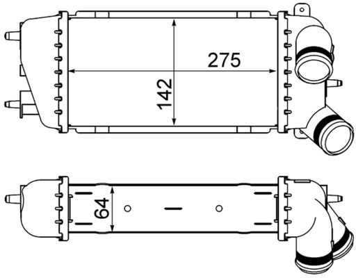 CI309000S, Ladeluftkühler, Kühler, MAHLE, 0384.G2, 0384G2, 376760-714, 7033004, 706011, 807M53, 817651, 96774, 376760711, 807M53A, 8ML376760-711