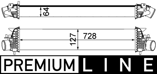 Ladeluftkühler - CI318000P MAHLE - 144611AT0B, 376762171, DN4438