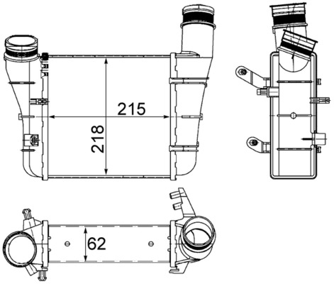 Ladeluftkühler - CI336000S MAHLE - 03004221, 0710.3105, 102986