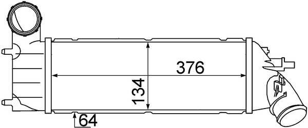 Ladeluftkühler - CI340000S MAHLE - 0384G0, 0704.3024, 167002N