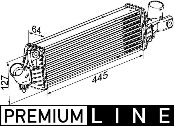 Ladeluftkühler - CI355000P MAHLE - 0721.3001, 077004N, 13004337