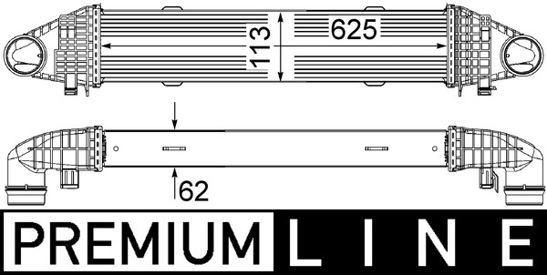 Intercooler, charger - CI356000P MAHLE - 127016N, 2045000100, 30004556