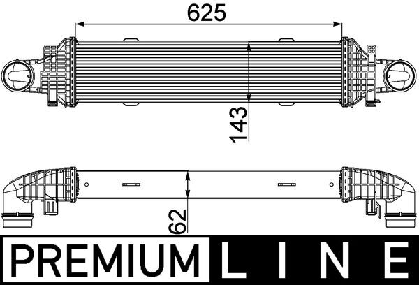 Ladeluftkühler - CI357000P MAHLE - 07063029, 105633, 127012N