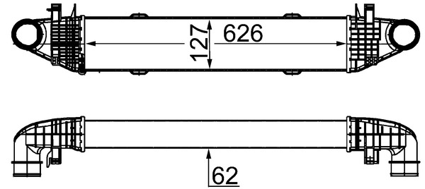 CI359000S, Ladeluftkühler, Kühler, MAHLE, 2045000500, 30004557, 30313, 351319203370, 376777124, 7063026, 817M29, 818276, 96596, MS4557, 351319203373, 817M29A, 8ML376777-124, A2045000500, MSA4557