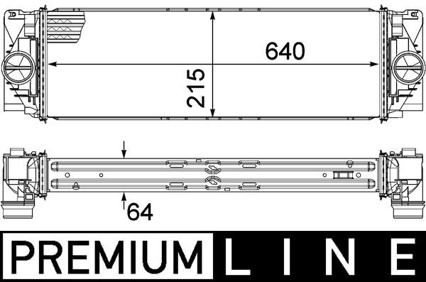 Ladeluftkühler - CI368000P MAHLE - 0240258, 07063034, 105939