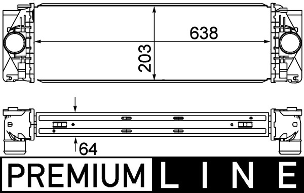 Ladeluftkühler - CI369000P MAHLE - 0240235, 0710.3035, 104488