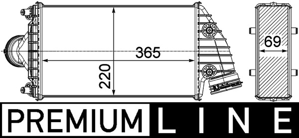Ladeluftkühler - CI379000P MAHLE - 376783561, 74004068, 99711064000