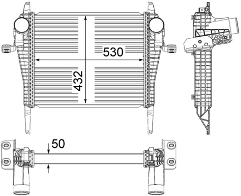 Ladeluftkühler - CI37000P MAHLE - 00000504289364, 376714261, 96185