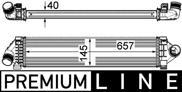 Ladeluftkühler - CI394000P MAHLE - 097001N, 1423852, 18004480