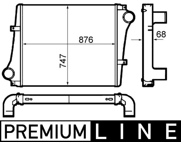 Ladeluftkühler - CI399000P MAHLE - 0711.3501, 100313848, 2.15770