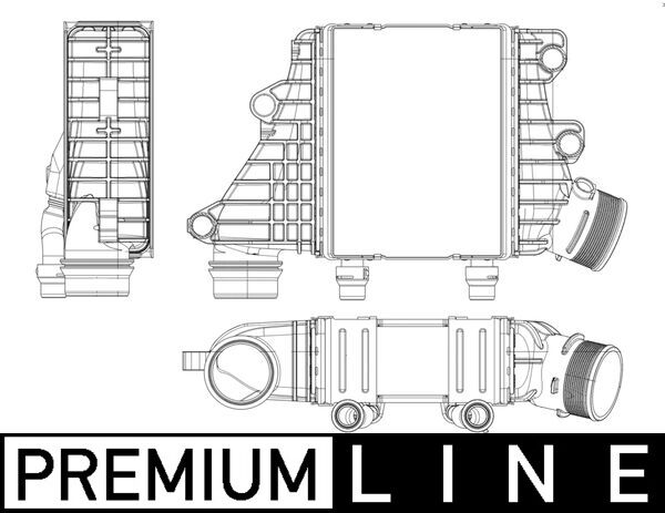 Ladeluftkühler - CI412000P MAHLE - 376795141, GJ329L440AC, LR072118