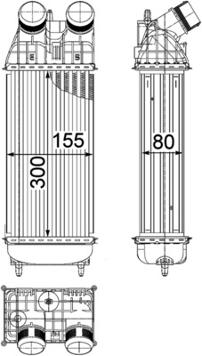 Ladeluftkühler - CI419000P MAHLE - 0384.N7, 0384N7, 30460