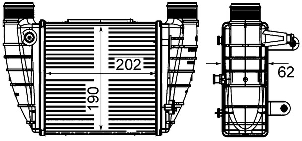 Ladeluftkühler - CI421000S MAHLE - 3004345, 30252, 376899051