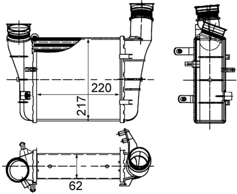 Ladeluftkühler - CI426000S MAHLE - 03004333, 07103054, 105851
