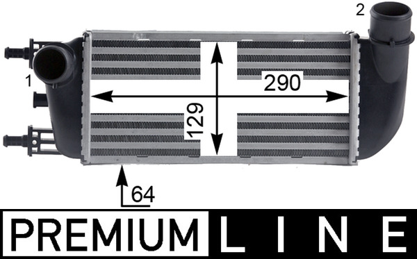 Intercooler, charger - CI436000P MAHLE - 0704.3046, 087014N, 105065