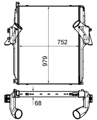 Ladeluftkühler - CI450000P MAHLE - 07063010, 30021, 376906351