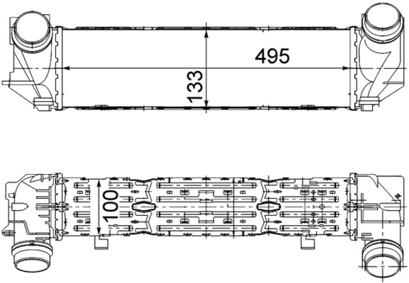 Ladeluftkühler - CI476000S MAHLE - 17117618769, 30965, 376911454