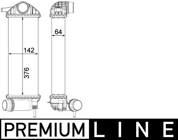 Ladeluftkühler - CI477000P MAHLE - 144963234R, 376912111, 823M94