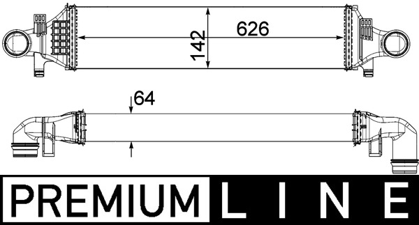 Ladeluftkühler - CI479000P MAHLE - 2465000100, 376924001, 818623