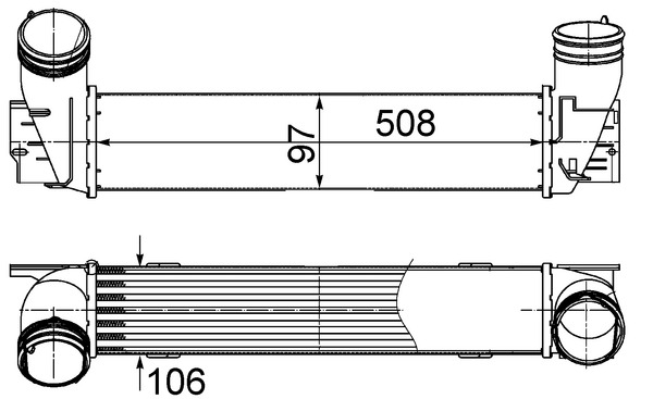 Ladeluftkühler - CI489000S MAHLE - 17517789333, 30385, 376988074