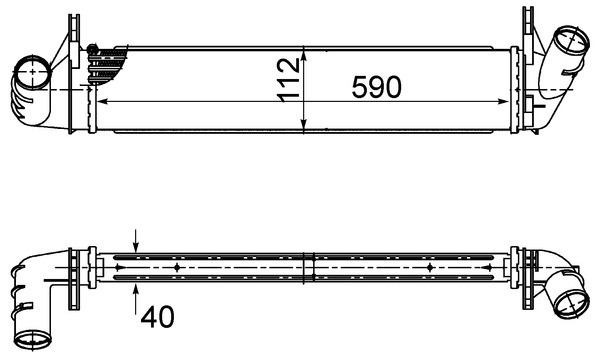Ladeluftkühler - CI495000S MAHLE - 105784, 15004006, 30255