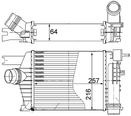 Ladeluftkühler - CI498000S MAHLE - 07093114, 107337, 144961381R