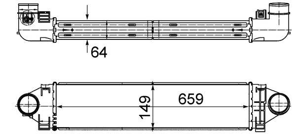 Ladeluftkühler - CI499000S MAHLE - 1382884, 30304, 376988194