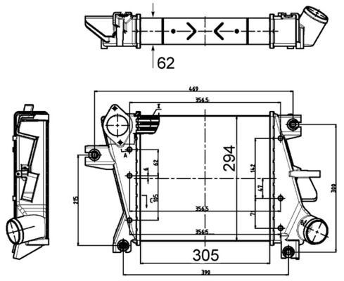 Ladeluftkühler - CI507000S MAHLE - 07213005, 107600, 13014702