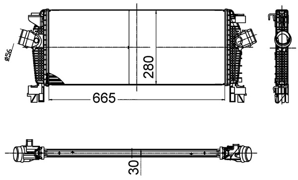 Ladeluftkühler - CI509000S MAHLE - 07073007, 105665, 1302148
